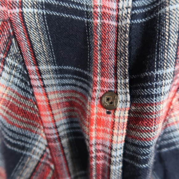 Free People Plaid Button Down Shirt - Red and Blue - Picture 4 of 6